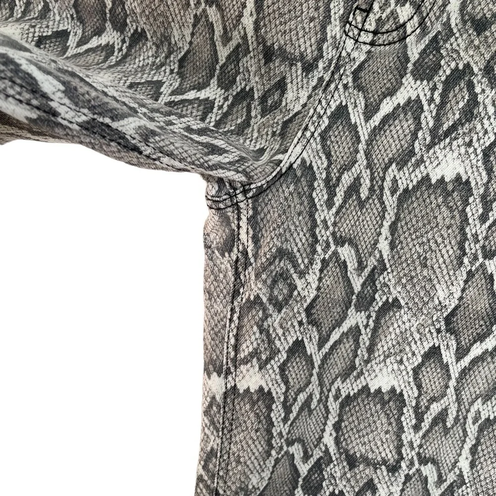 Afrm Women's Wide Leg High Rise‎ Snake Print Fez Jeans Size 30 New